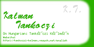 kalman tankoczi business card